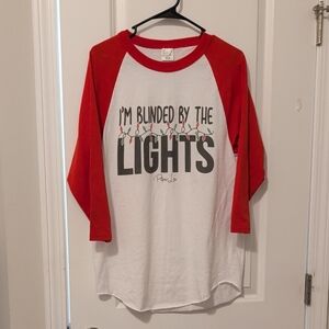 Piper Lou Blinded By The Lights Raglan Tshirt Size Medium